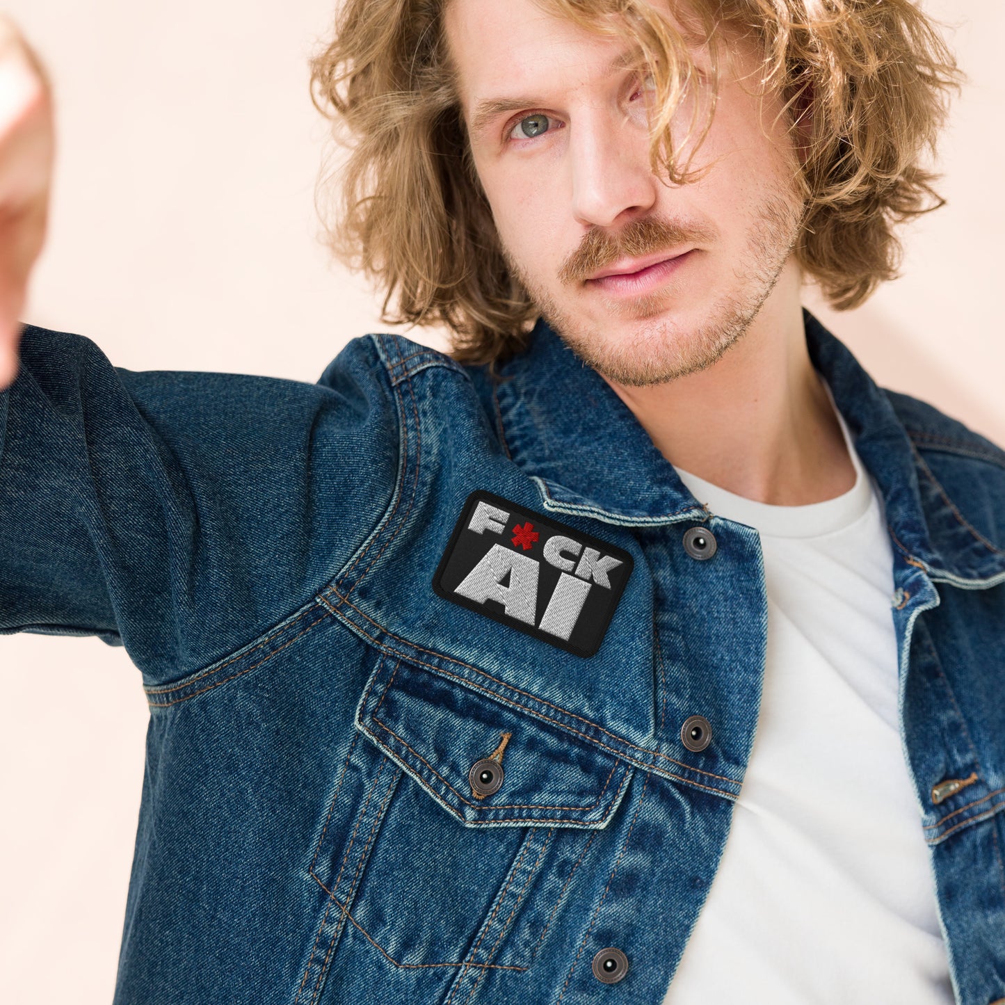 F*CK AI Embroidered patches - Black