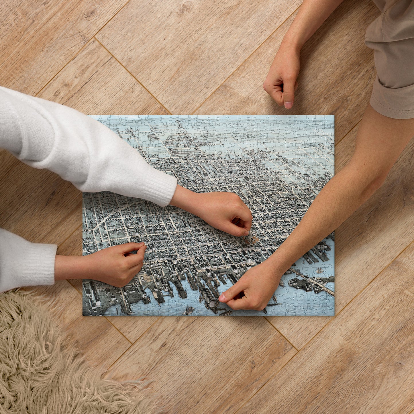 New Bedford Massachusetts Map 1876 Antique Jigsaw puzzle