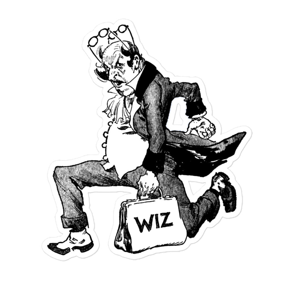 L Frank Baum's Wiz from Magic of Oz by John R. Neill Vintage Illustration Kiss-cut Sticker
