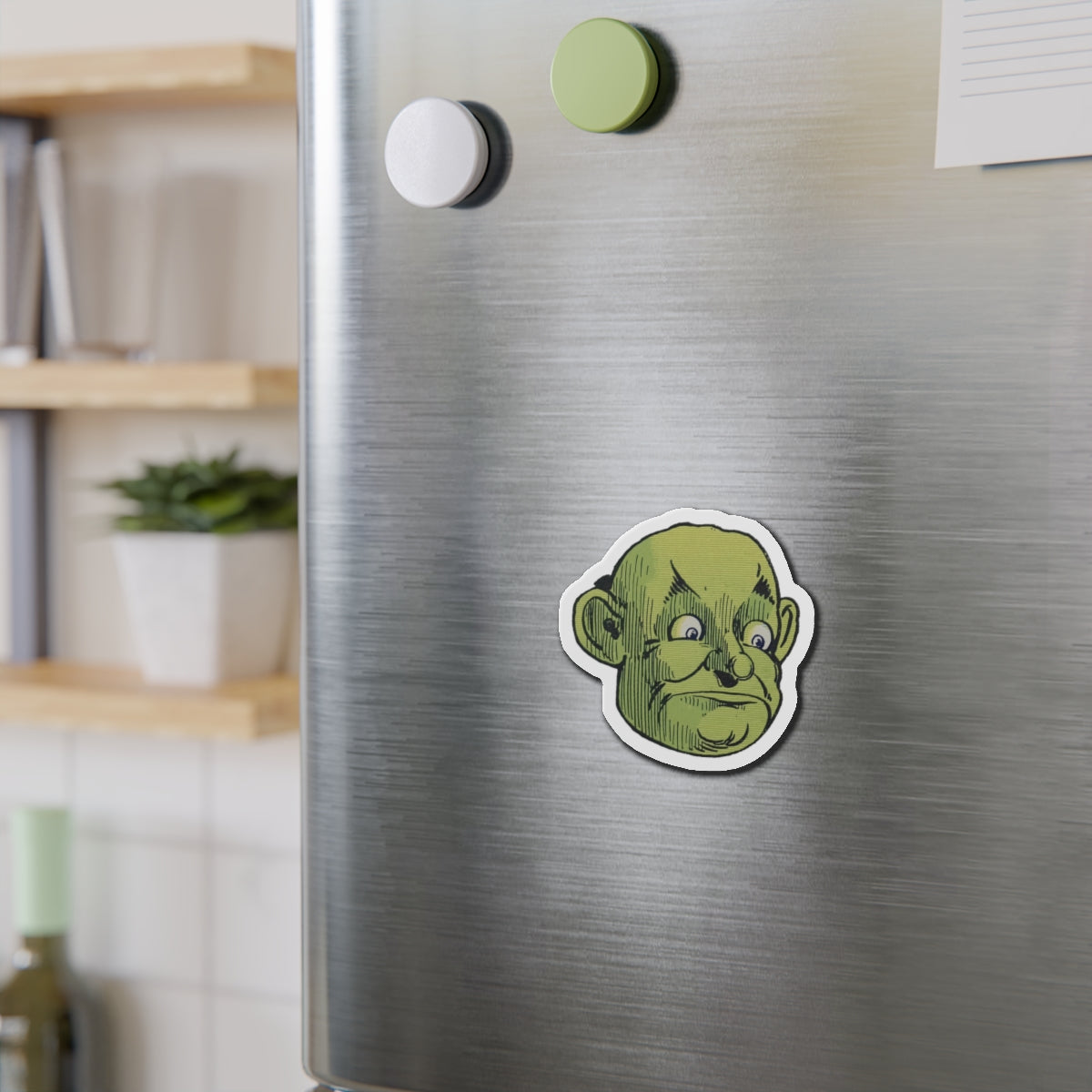 Great and Terrible Wizard of Oz Head by WW Denslow L Frank Baum Die-Cut Magnets