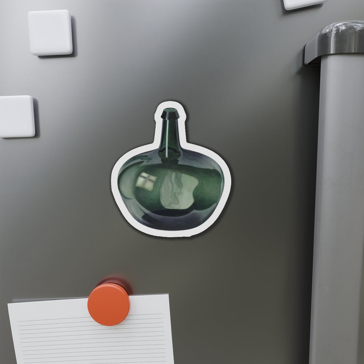 Glass Bottle Antique Green Die-Cut Magnets