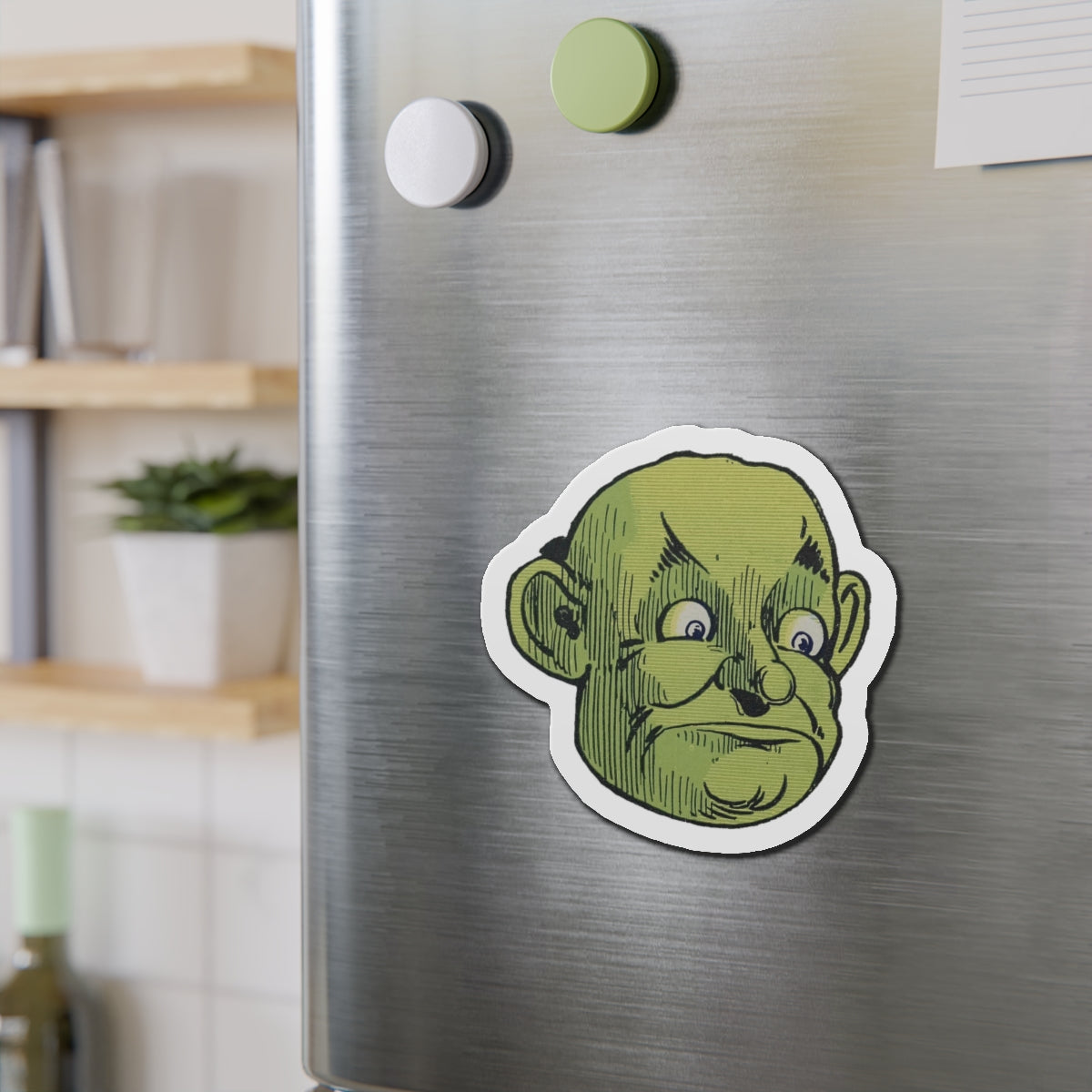Great and Terrible Wizard of Oz Head by WW Denslow L Frank Baum Die-Cut Magnets