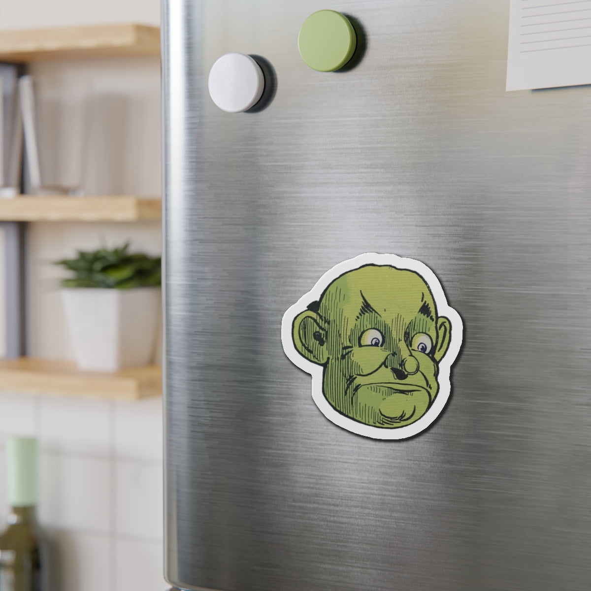 Great and Terrible Wizard of Oz Head by WW Denslow L Frank Baum Die-Cut Magnets