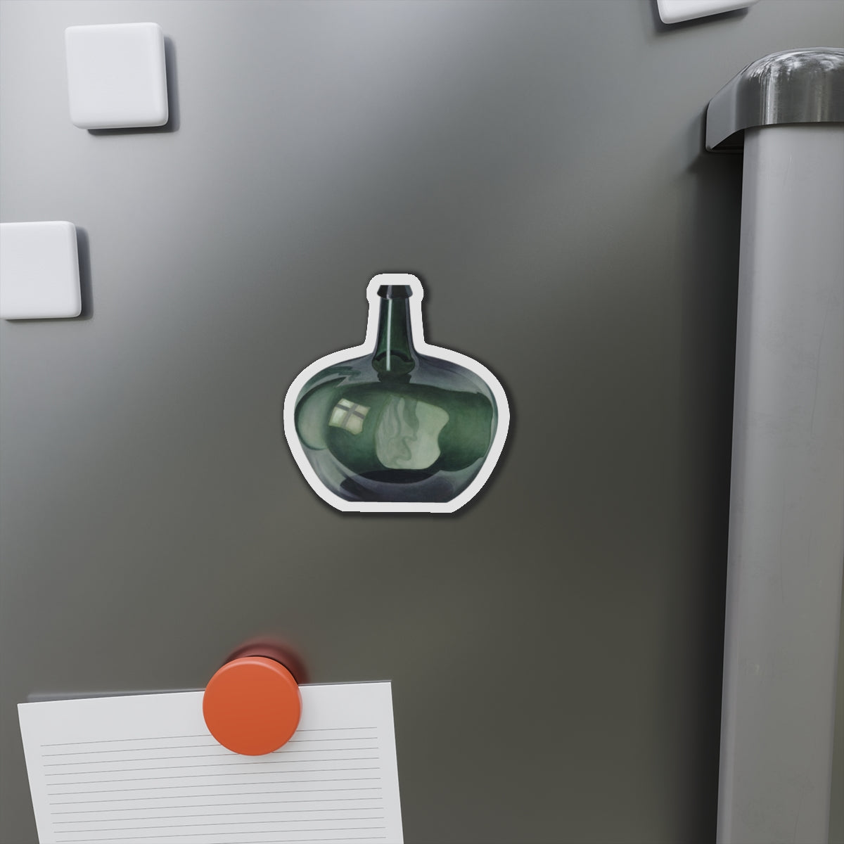 Glass Bottle Antique Green Die-Cut Magnets