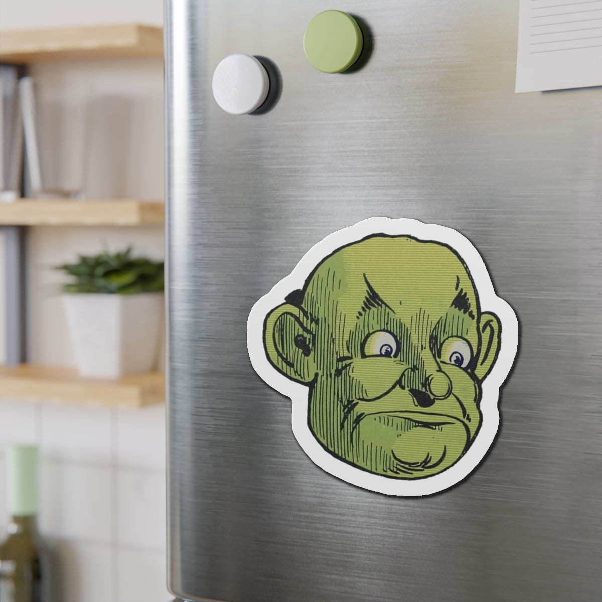 Great and Terrible Wizard of Oz Head by WW Denslow L Frank Baum Die-Cut Magnets