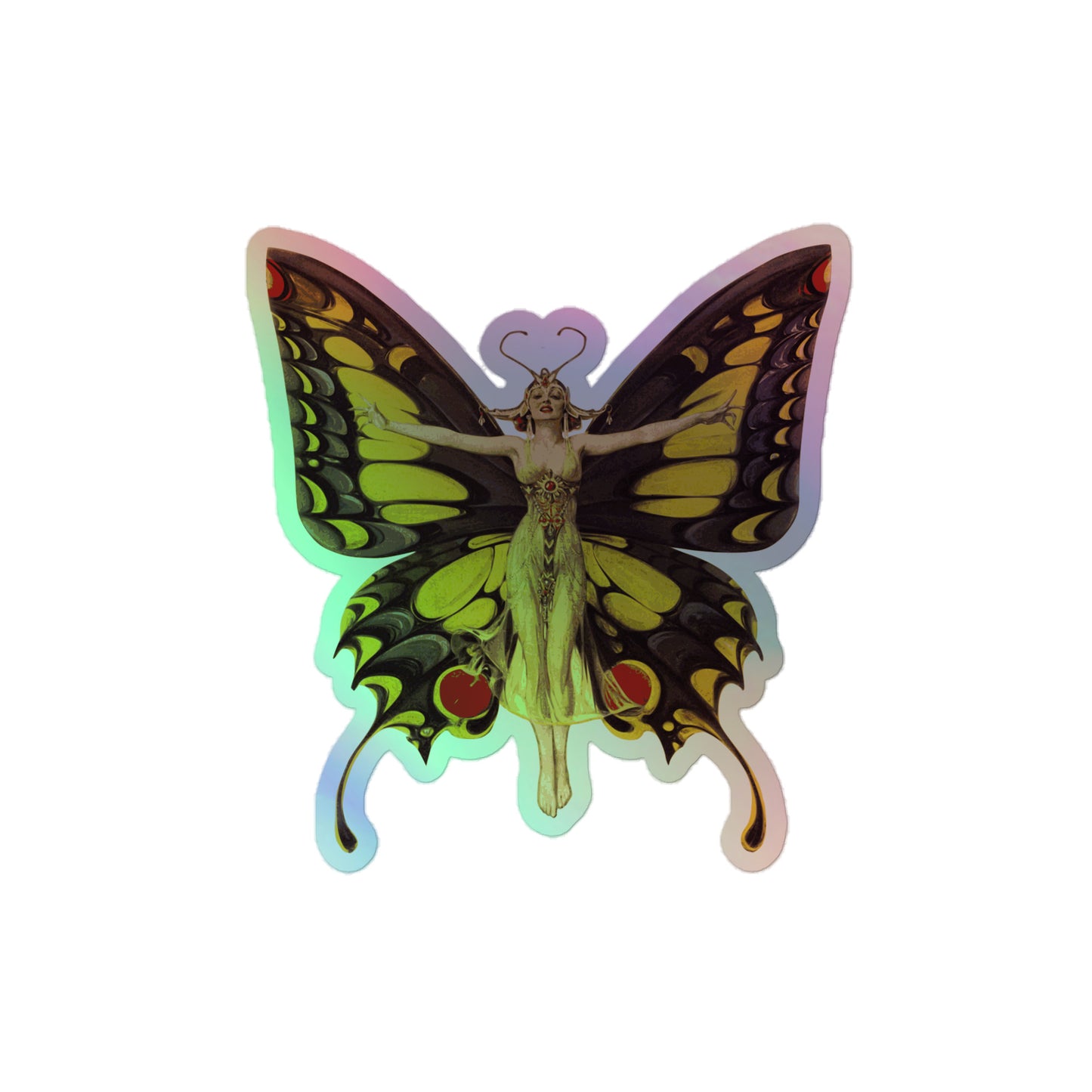 The Flapper by Frank Xavier Leyendecker (1922) Holographic stickers