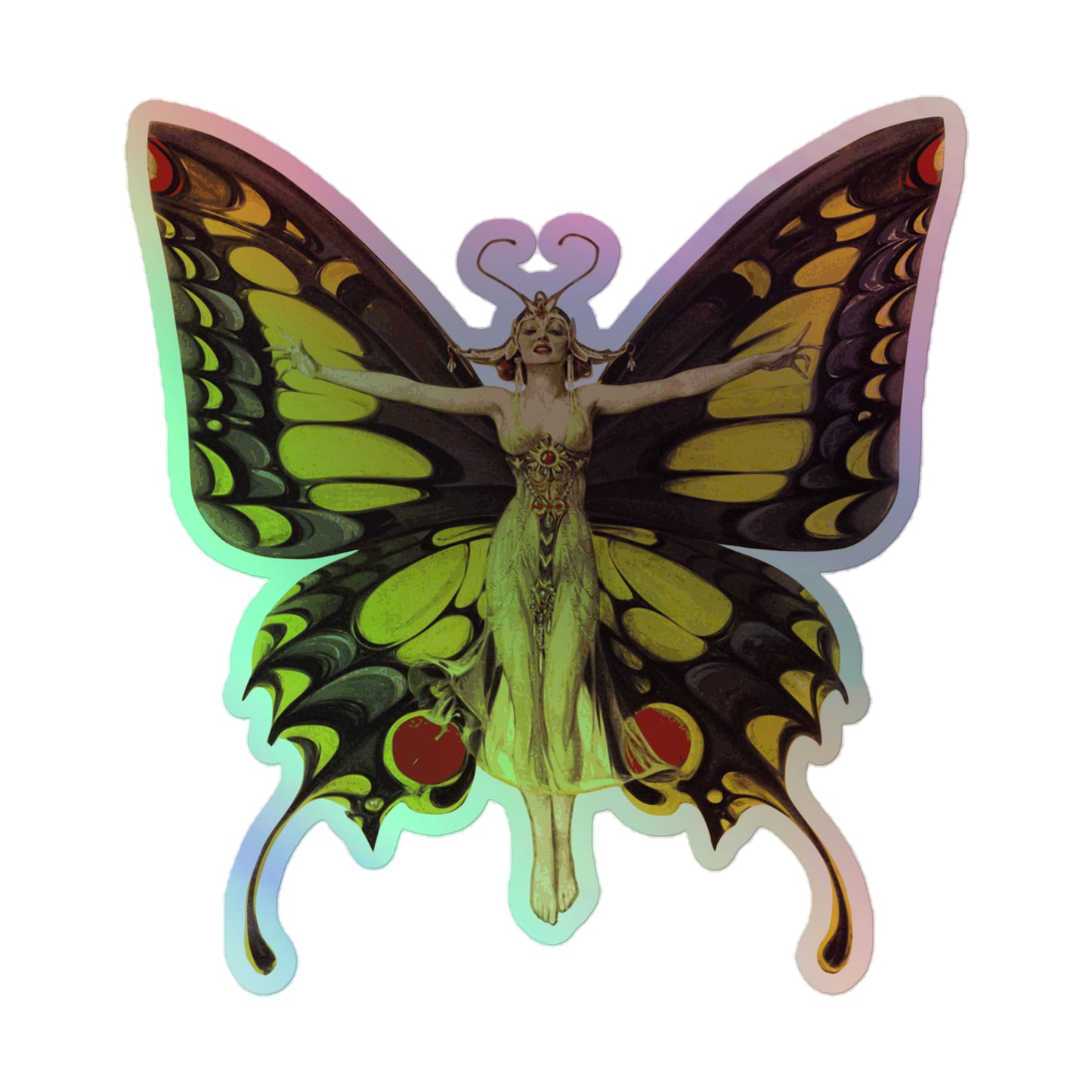 The Flapper by Frank Xavier Leyendecker (1922) Holographic stickers