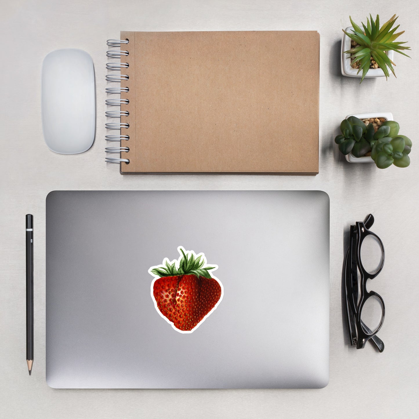 Strawberry Bubble-free stickers