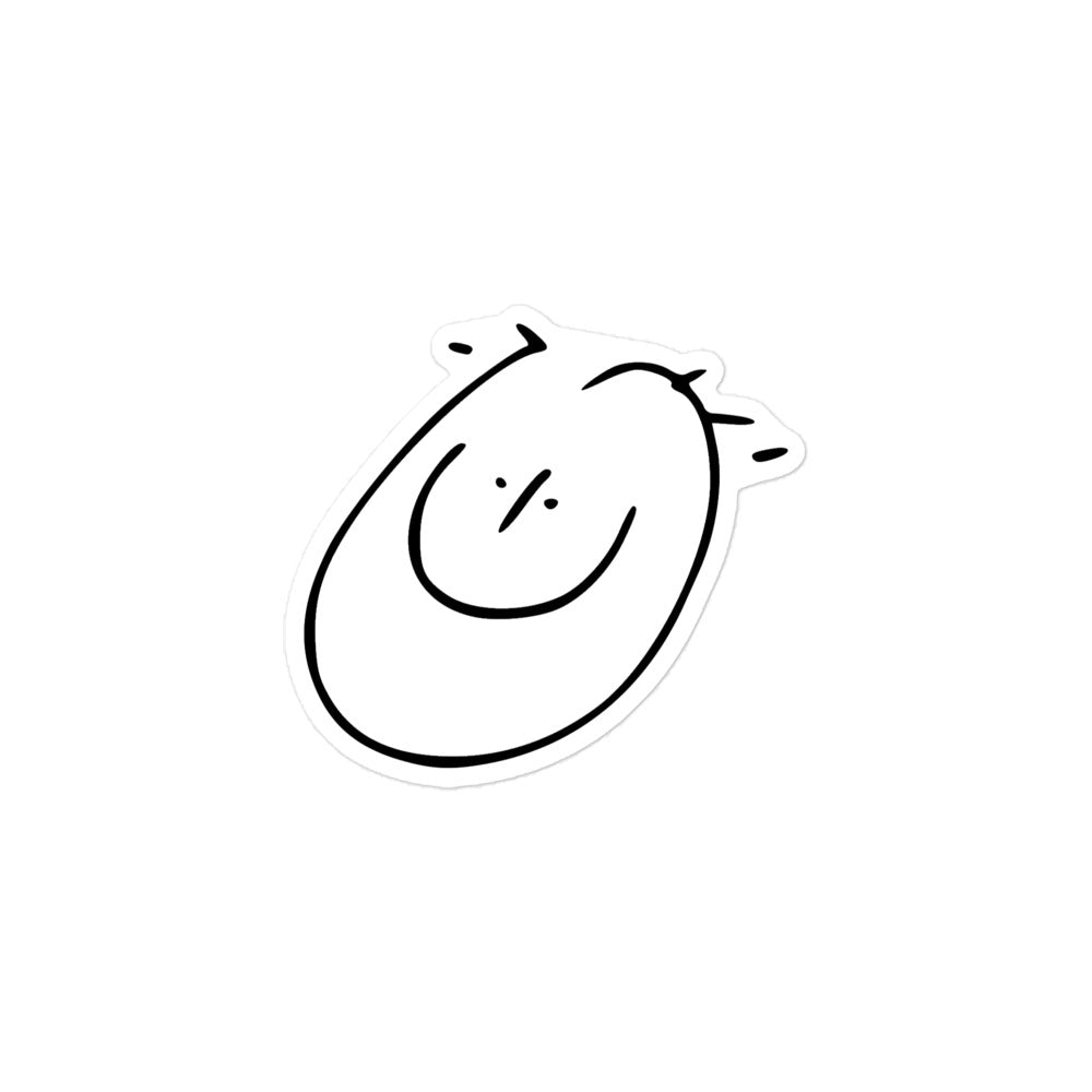 Silly Smiley Face Kiss-cut Sticker
