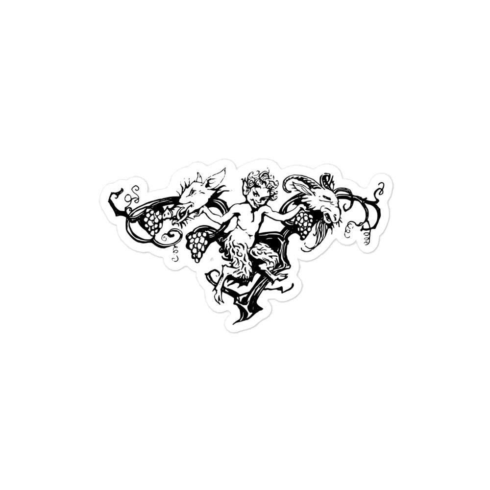 Arthur Rackham Pan Illustration for John Milton's Comus Kiss-cut Sticker