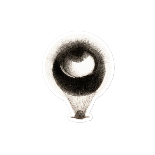 Odilon Redon's The Eye like a Strange Balloon Mounts Toward Infinity 1882 Kiss-cut Sticker
