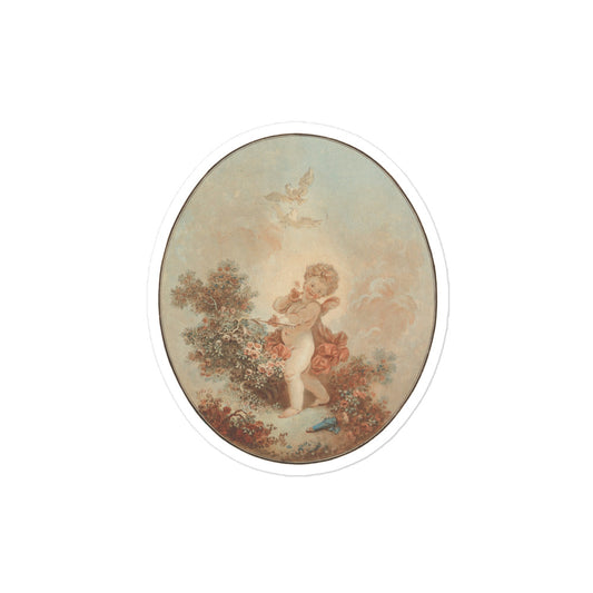 L'Amour by Jean François Janinet, after Fragonard Kiss-cut Sticker