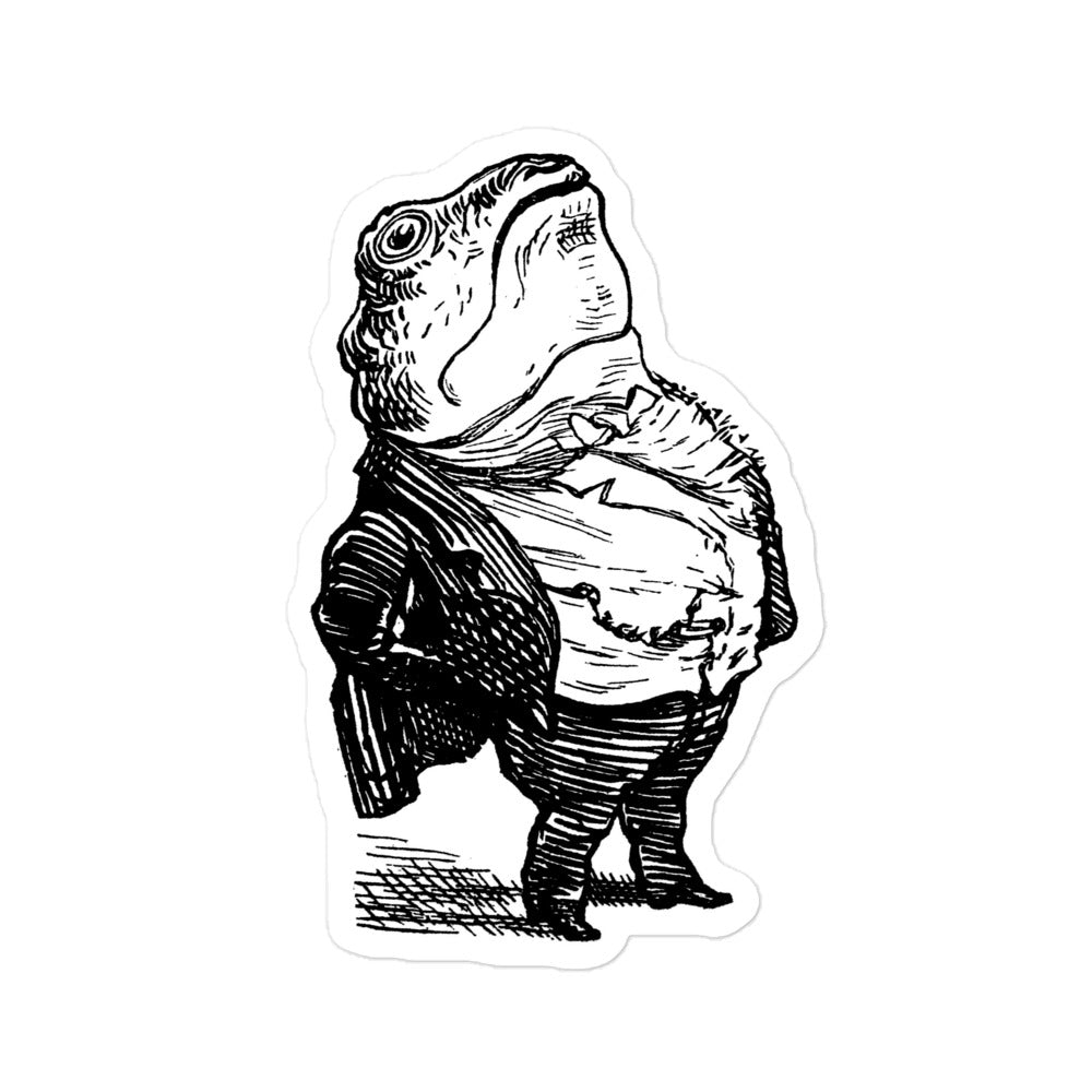Victorian Toad Gentleman Vintage Illustration Kiss-cut Sticker