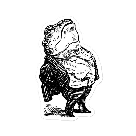 Victorian Toad Gentleman Vintage Illustration Kiss-cut Sticker